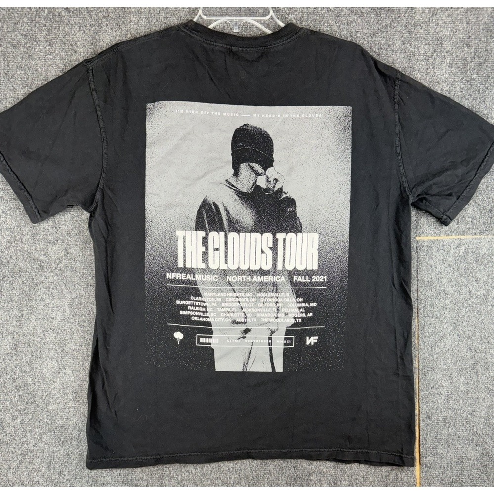NF The Clouds 2021 Concert Merch Lost Soul Rapper Hip Hop T-Shirt Mens L